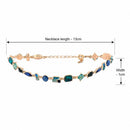 Etnico Fashion Gold Plated Anti Tarnish Multicolor Crystal Tennis Necklace for Women & Girls Stylish Fashion Jewellery (WN003Mul)