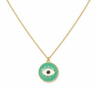 Etnico Fashion Gold Plated Anti Tarnish Evil Eye Pendant Necklace for Women & Girls Stylish Fashion Jewellery (WN006Min)