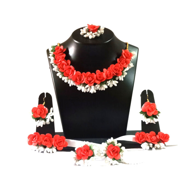 Kavya's Kreation Flower Necklace Set for Haldi Ceremony / Baby Shower