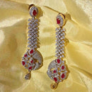 Dhirish International Sparkling American Diamond Dangler Earrings