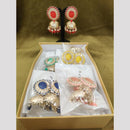 Dhwani Traditional Kundan Stone And Meenakari Jhumki Earrings