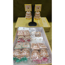 Dhwani Royal Kundan Pearl And Beads Meenakari Jhumki Earrings