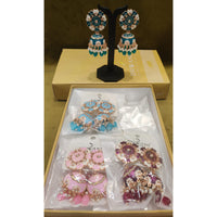 Dhwani Royal Kundan Pearl And Beads Meenakari Jhumki Earrings