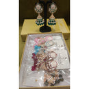 Dhwani Royal Rainbow Kundan Pearl And Beads Meenakari Jhumki Earrings