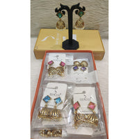 Dhwani Royal Pota Stone And Pearl Jhumki Earrings 