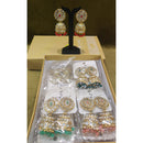 Dhwani Austrian Stone Mirror Beaded Designer Jhumki Earrings