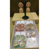 Dhwani Crystal Stone Designer Jhumki Earrings