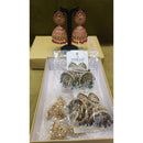 Dhwani Austrian Stone And Crystal Stone Designer Jhumki Earrings