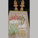 Dhwani Trendy Kundan Stone And Pearl Meenakari Jhumki Earrings
