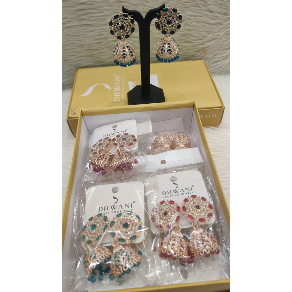 Dhwani Royal Austrian Stone And Pearl Jhumki Earrings