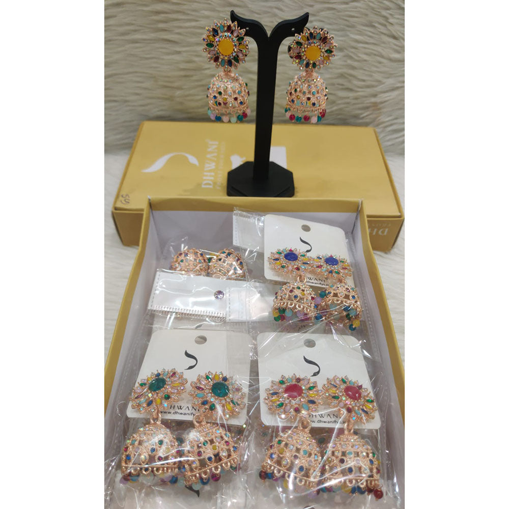 Dhwani Royal Austrian Stone And Pearl Jhumki Earrings