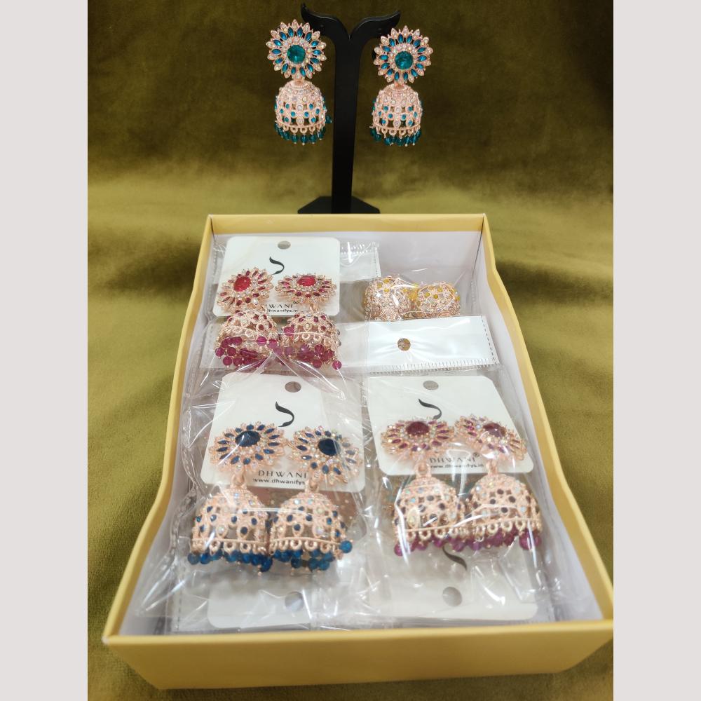Dhwani Traditional Austrian Stone And Beads Jhumki Earrings