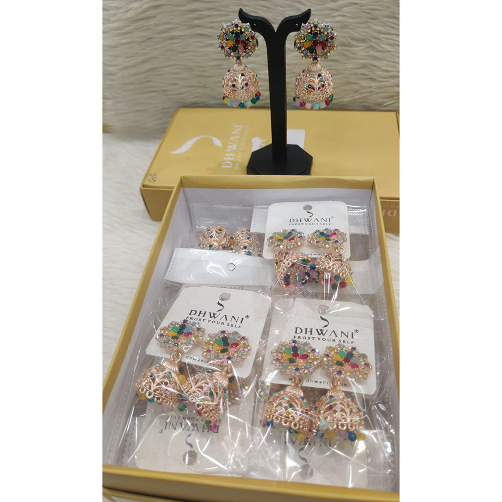 Dhwani Royal Austrian Stone And Pearl Jhumki Earrings