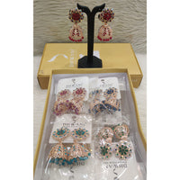 Dhwani Royal Austrian Stone And Pearl Jhumki Earrings