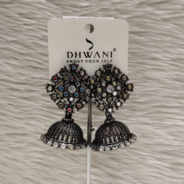 Dhwani Black Polish Mirror Dangler Earrings