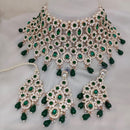 Gehana Mahal Gold Plated Austrian Stone Necklace Set