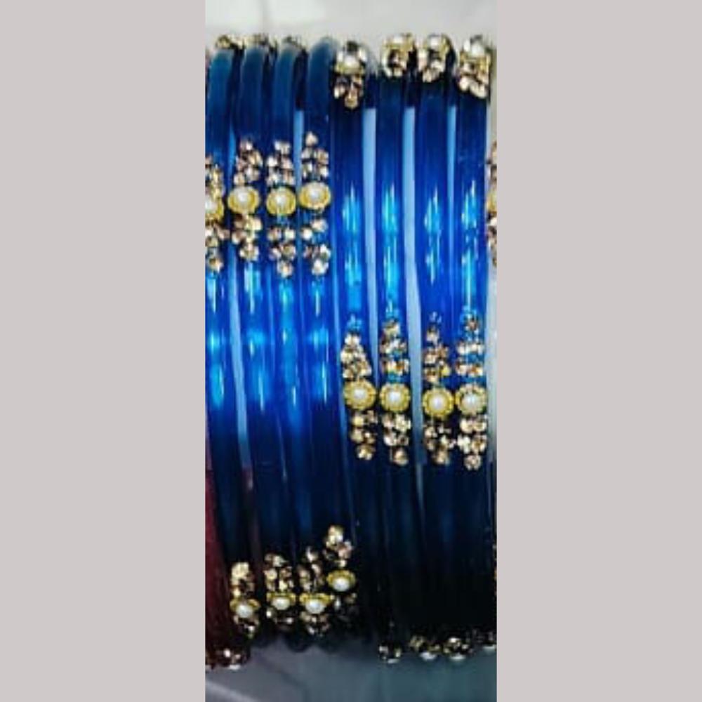 Chitra Bangles Multi Color Glass Bangle (12 Piece In 1 Box)