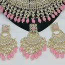 Gehana Mahal Gold Plated Kundan Stone And Beads Necklace Set