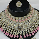 Gehana Mahal Gold Plated Kundan Stone And Beads Necklace Set