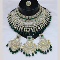 Gehana Mahal Gold Plated Kundan Stone And Beads Necklace Set