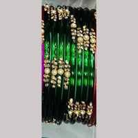 Chitra Bangles Multi Color Glass Bangle (12 Piece In 1 Box)