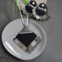 Handmade For Her  Handmade Oxidised Plated Long Necklace Set