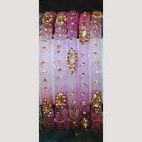Chitra Bangles Multi Color Glass Bangle (8 Piece In One Box)