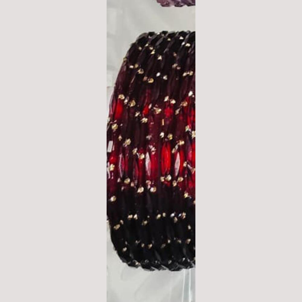 Chitra Bangles Multi Color Glass Bangle (12 Piece In One Box)