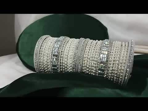 Pooja Bangles Silver Plated Bangle Set