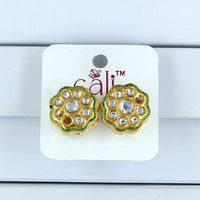 Corbeda Fashion Gold Plated Kundan Stone Stud Earrings