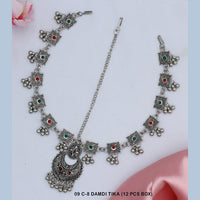 Mahavir Oxidized Plated Pota Stone Maang Tikka