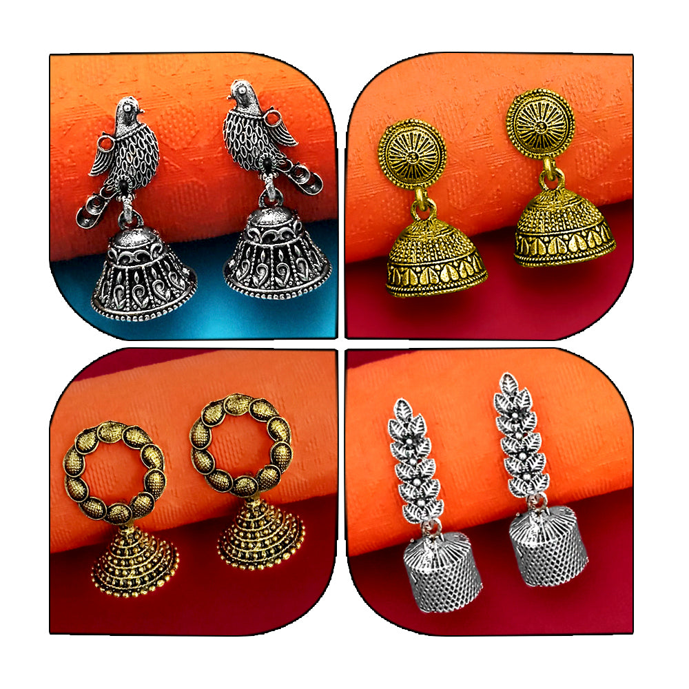 14Fashions Set of 4 Earrings Combo