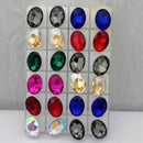 Kriaa Set of 12 Pairs Crystal Stone Stud Earrings Combo