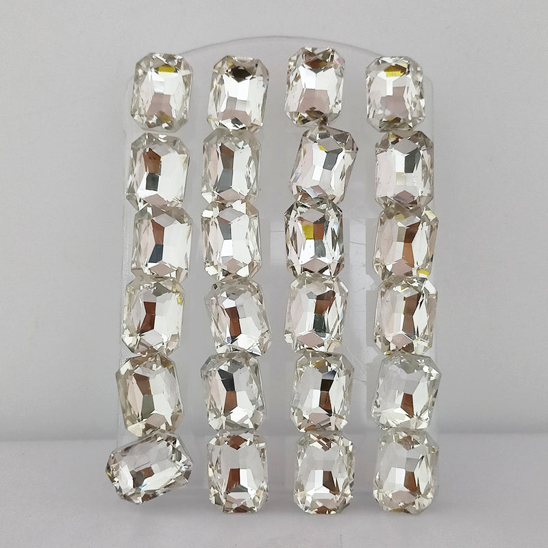Kriaa Set of 12 Pairs Crystal Stone Stud Earrings Combo