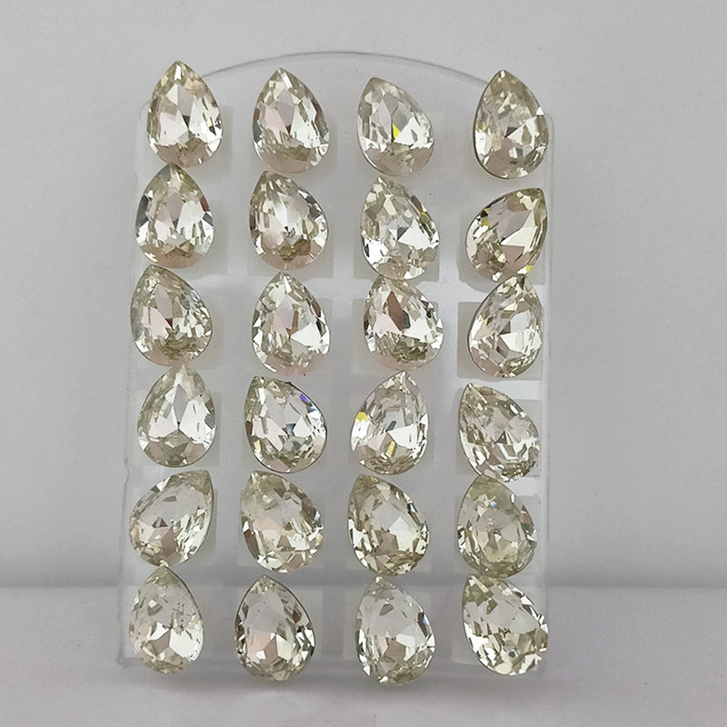 Kriaa Set of 12 Pairs Crystal Stone Stud Earrings Combo