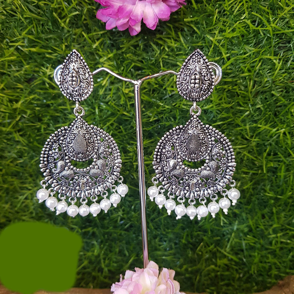 Shreeji Oxidized Plated Dangler Earrings - 10101011SL