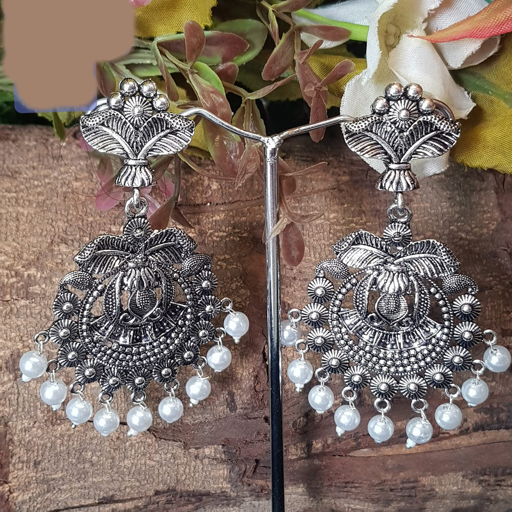 Shreeji Oxidized Plated Dangler Earrings - 10101022SL