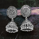 Darshana Jewels Oxidised Plated Jhumki Earrings