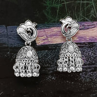 Bhavi Jewels Oxidized Plated Jhumki Earrings