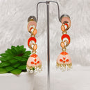 Bhavi Jewels Gold Plated Meenakari Jhumki Earrings