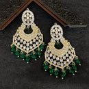 Bhavi Jewels Gold Plated Kundan Stone Stud Earrings