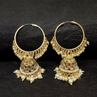 Bhavi Jewels Gold Plated Jhumki Earrings