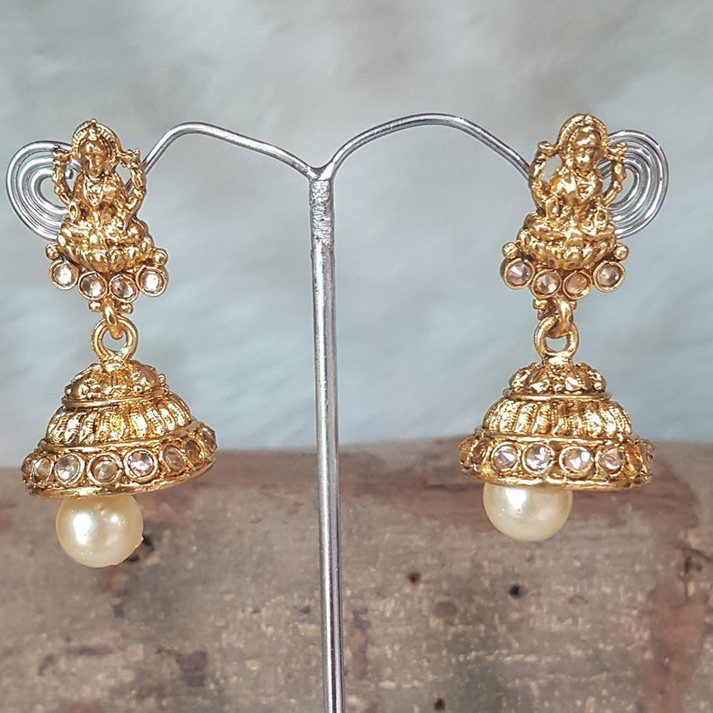 Shreeji Gold Plated Jhumki Earrings