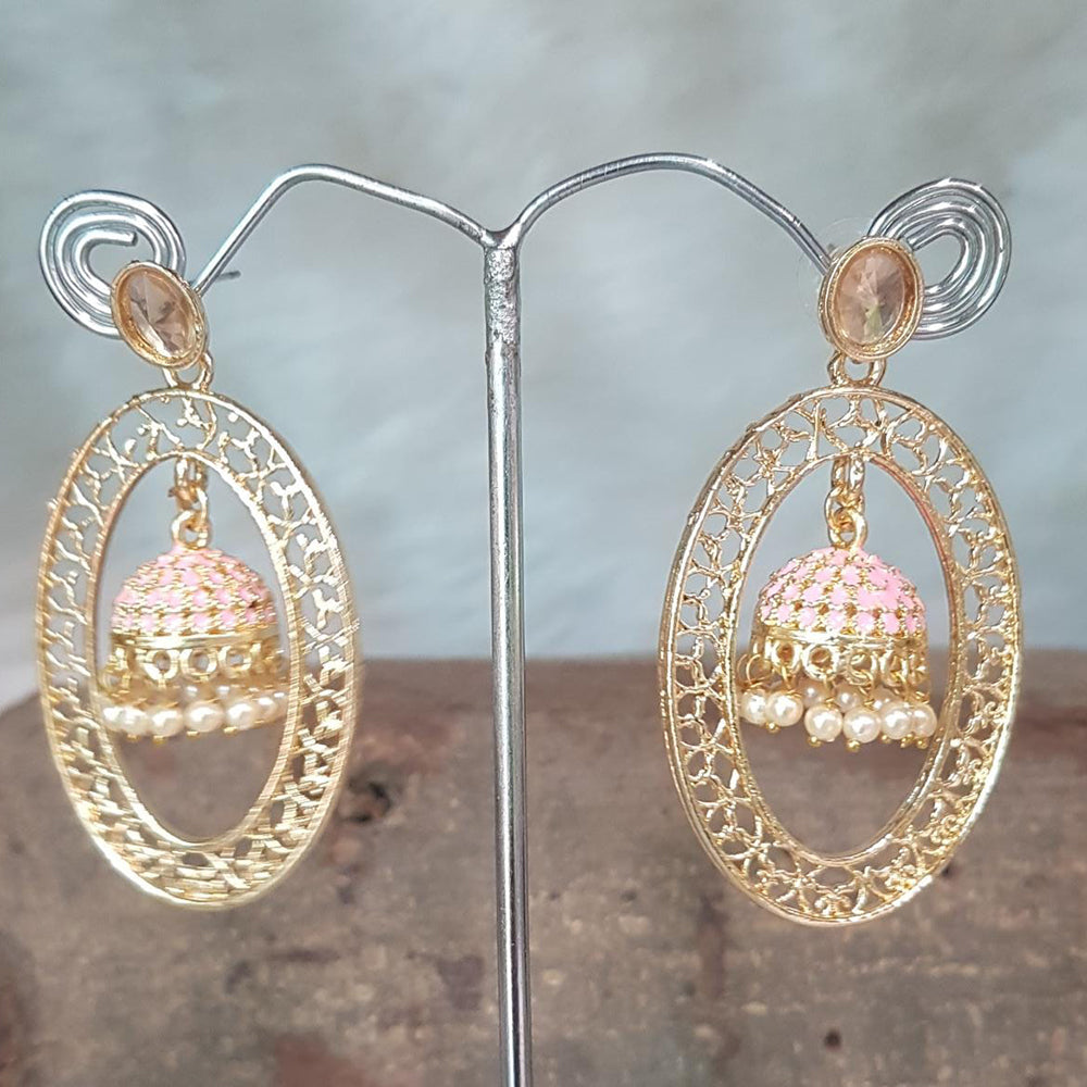 Shreeji Gold Plated Jhumki Earrings