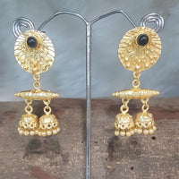 Shreeji Gold Plated Jhumki Earrings