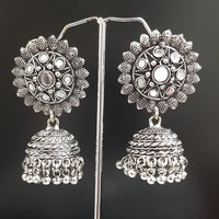 Shreeji Oxidised Plated Jhumki Earrings