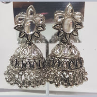 Shreeji Oxidised Plated Jhumki Earrings