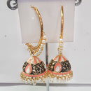 Shreeji Gold Plated Meenakari Jhumki Earrings