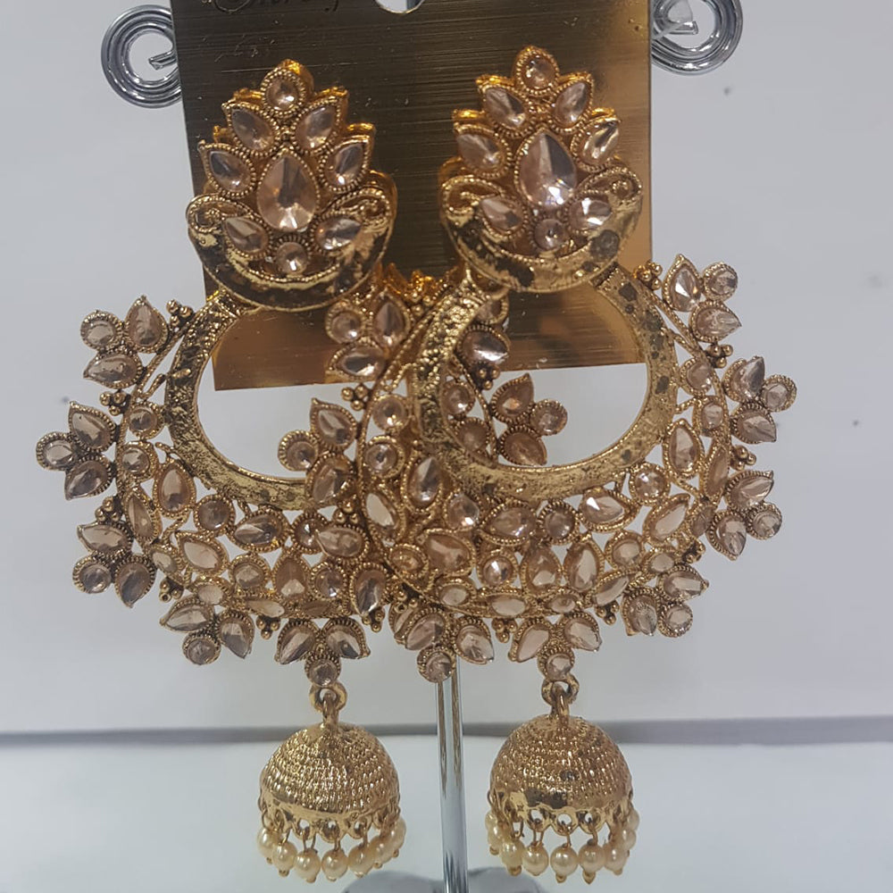 Shreeji Gold Plated Jhumki Earrings