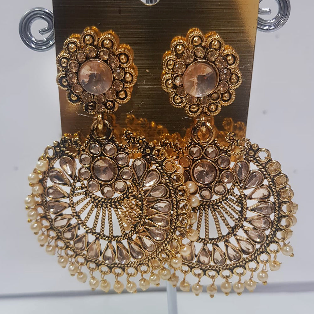 Shreeji Gold Plated Dangler Earrings